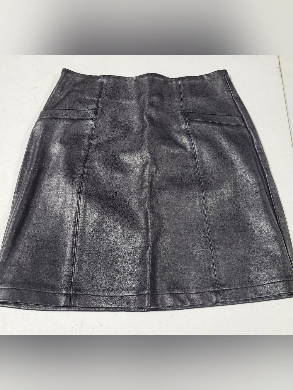 New Look Black Faux Leather Mini Skirt